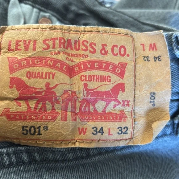 Levis 501 | Classic grey Men's Jeans - Picture 9 of 9